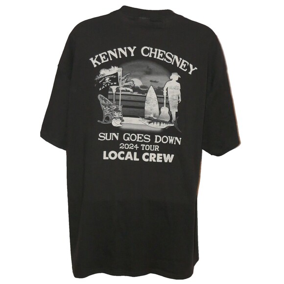 Kenny Chesney Sun Goes Down 2024 Tour Local Crew XL T-Shirt with Guitar Pick - Picture 5 of 12